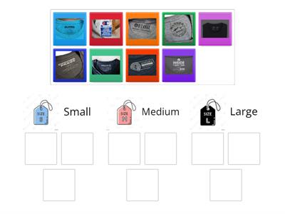 Sort clothes by size