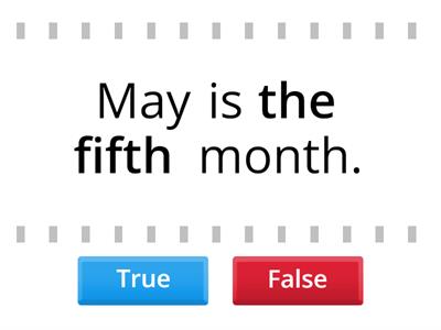 Months and their ordinal numbers