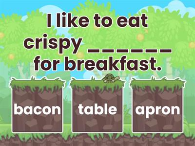 Long 'A' Words Fill in the Blank