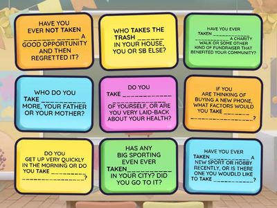 I´LL TAKE A QUESTION - EXPRESSIONS & PHRASAL VERBS WITH "TAKE"