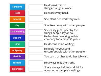 IC Adjectives describing personality