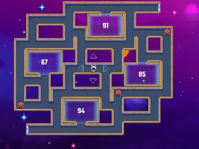 2-digit addition (Maze chase)