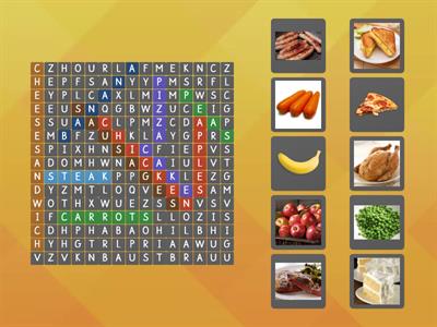 Wordsearch-  Super Minds 2- UNIT 2- food