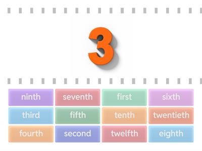 Ordinal number 1~20順序