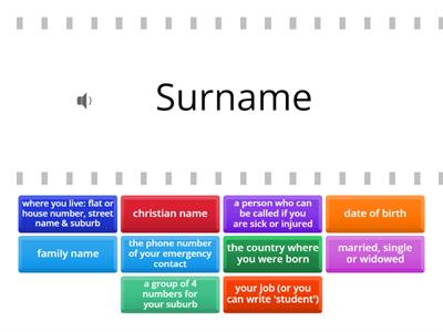 EAL 1 filling in Forms