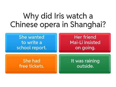 Prime Time 3 SB p. 32 Chinese Opera (Quiz)