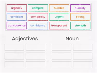 Adjectives and Nouns (adults)