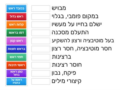 ביטויים עם המילה ראש לראש השנה