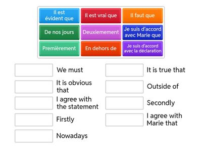 5th Year written expressions
