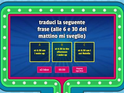 English quiz middle school