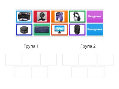 Пристрої введення та виведення. 3 клас інформатика