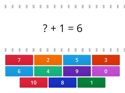 10以內的加法，找出正確的數字