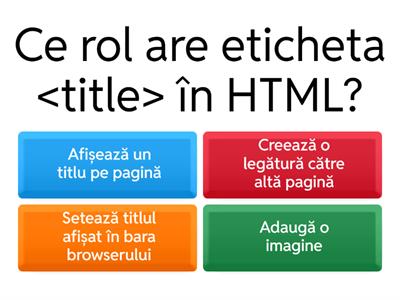  Test HTML clasa IX Recapitulare