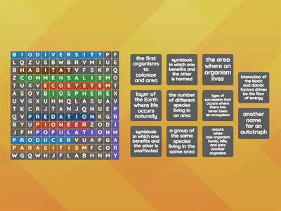 Ecology Word Search 2