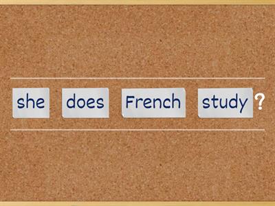 Present simple (word order) 