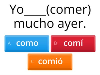 Preterite Regular Verbs - Spanish 