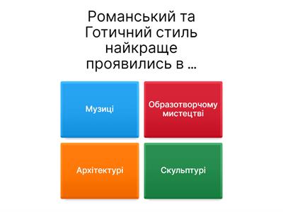  Романський та готичний стилі