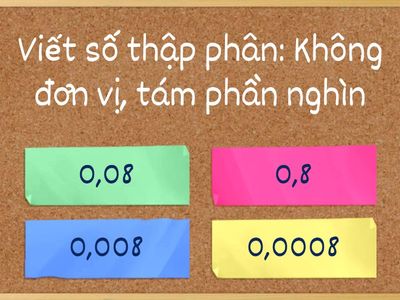 Đọc, viết số thập phân