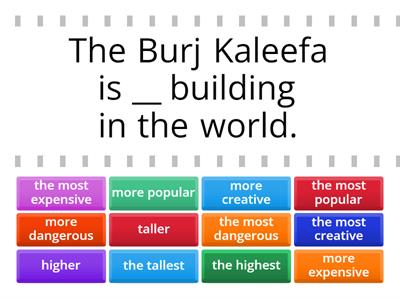 Comparatives and Superlatives