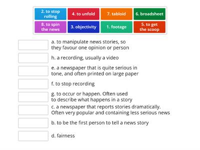 Journalism vocabulary