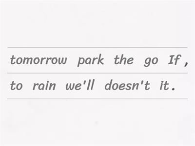 First, second, and third conditional