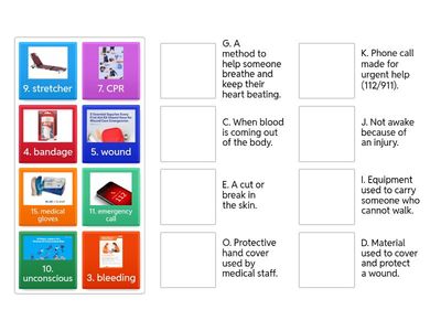 First Aid Vocabulary