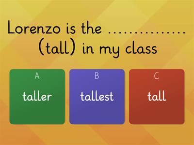 comparatives and superlatives