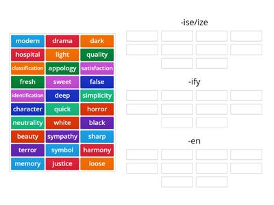 -ise/ize/-ify/-en