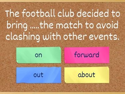 Sports and games Phrasal Verbs RNE (part 1)