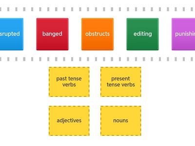 Unit 5 Lesson 8 Wilson Just Words Parts of Speech speed sort