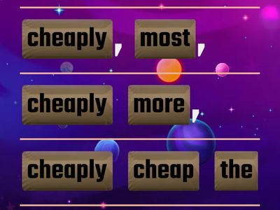 Adjectives to adverb, comparative and superlative