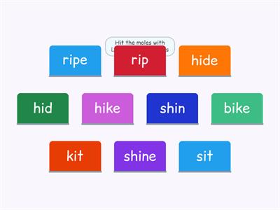 Short 'i' vs long 'I' Whack-a-mole