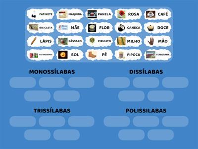 SEPARAÇÃO SILÁBICA - PROFª MARÍLIA/SALA DE RECURSOS