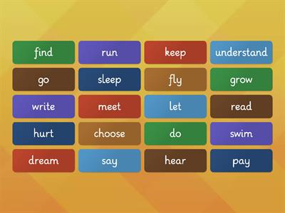 Irregular verbs (simple past) - flip tiles