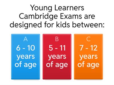 Young Learners Cambridge Exams