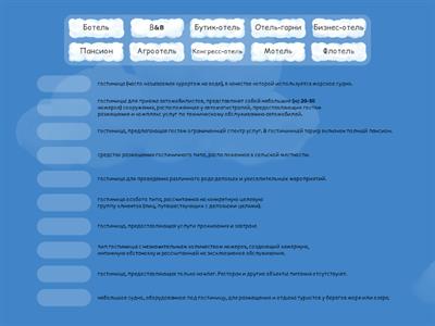 Наименование типа гостиницы и его определение