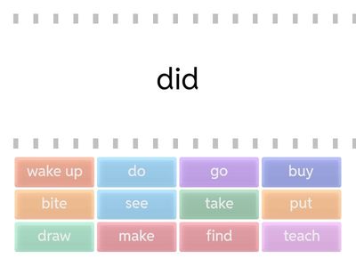 irregular verbs Smart junior 4
