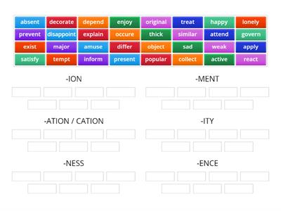 Word formation nouns