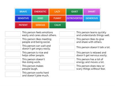 Personality traits- Adults 2