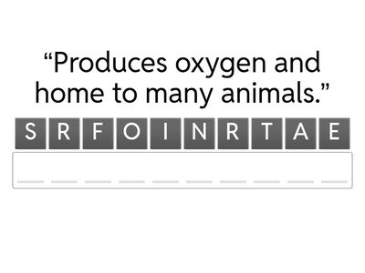 “UNSCRAMBLE THE ECOSYSTEM WORD!”