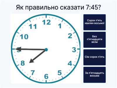 Завдання 5. Котра година?