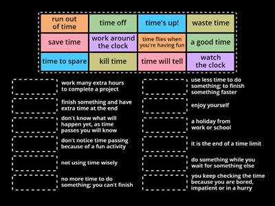 M1 VOCAB B3-B4 - TIME IDIOMS