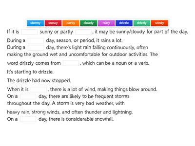 B1+ THE WEATHER AND NATURAL DISASTER