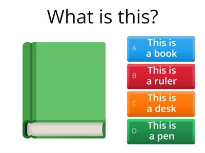 Classroom Objects and Colours