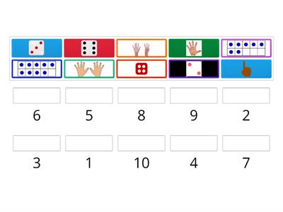 Match objects and numbers 1-10