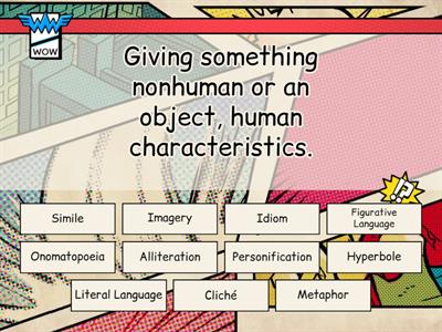 Figurative Language Matching Game 