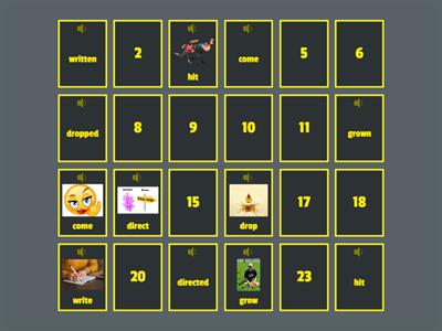 Verbs in past participle