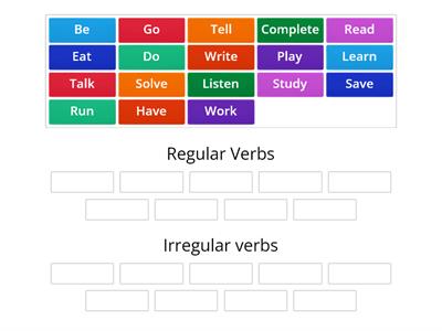 regular and irregular verbs