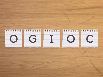OGNI PAROLA INDICA UN  DIRITTO DEI BAMBINI. RIMETTI NEL GIUSTO ORDINE LE LETTERE.