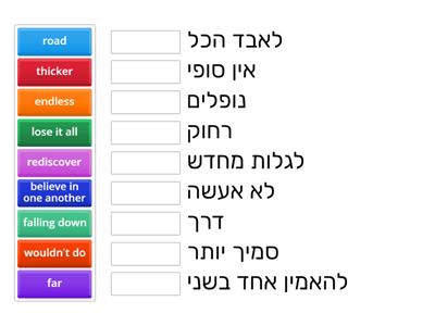 Song vocabulary